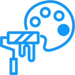 painting icon blue